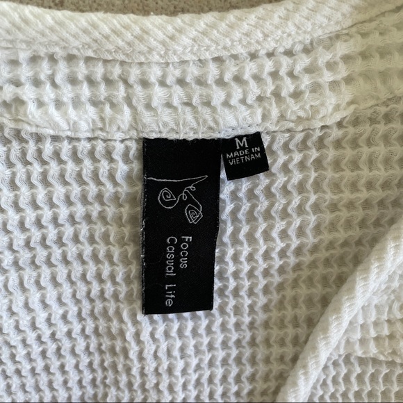 Focus Casual Life, White waffle stretchy blazer - Picture 4 of 6